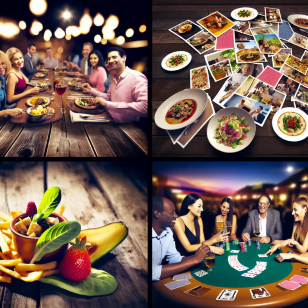 Galeria zdjęć restauracji NAXSOL ENTERPRISES LTD z potrawami i strefą pokerową