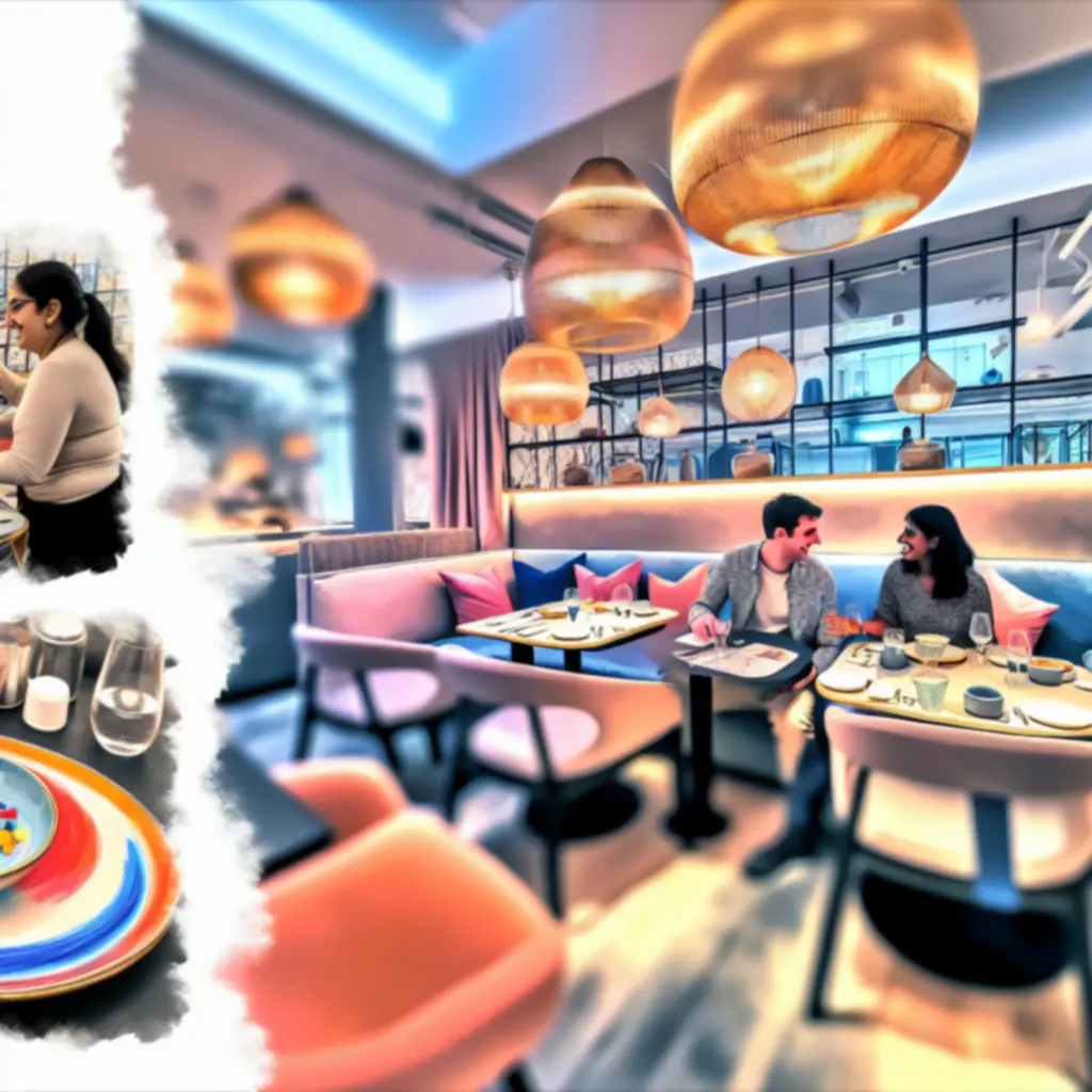 Nowoczesna sala restauracyjna NAXSOL ENTERPRISES LTD z elegancko nakrytym stołem