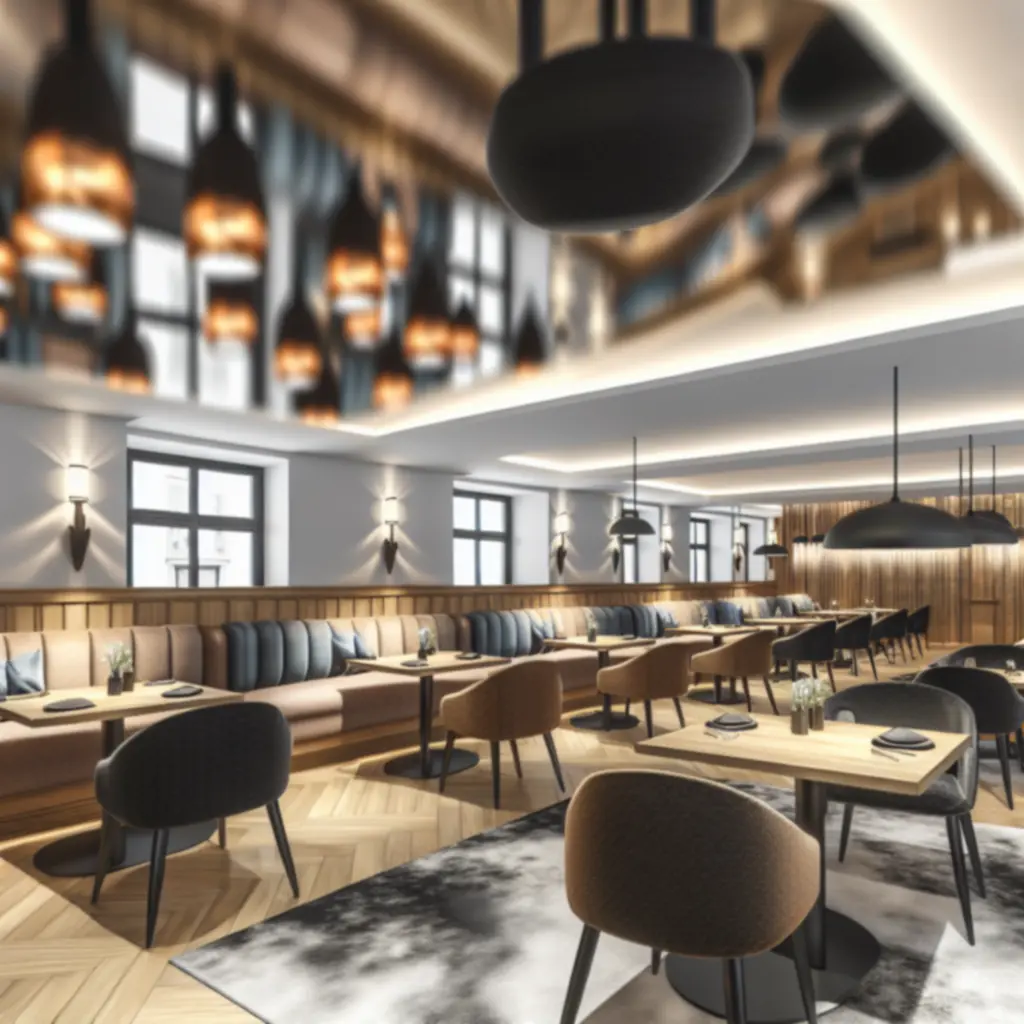 Nowoczesne, stylowe wnętrze restauracji NAXSOL ENTERPRISES LTD w Polsce