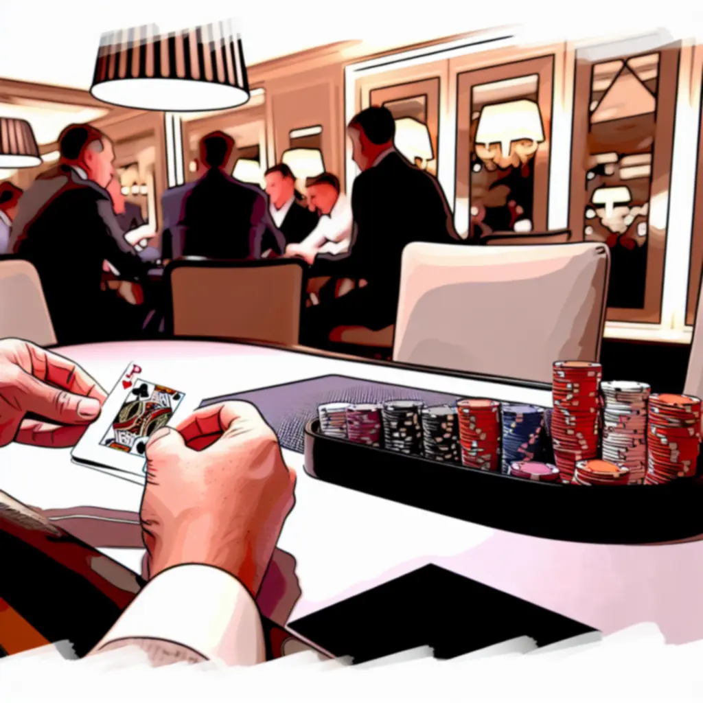 Stół pokerowy w eleganckiej restauracji NAXSOL ENTERPRISES LTD